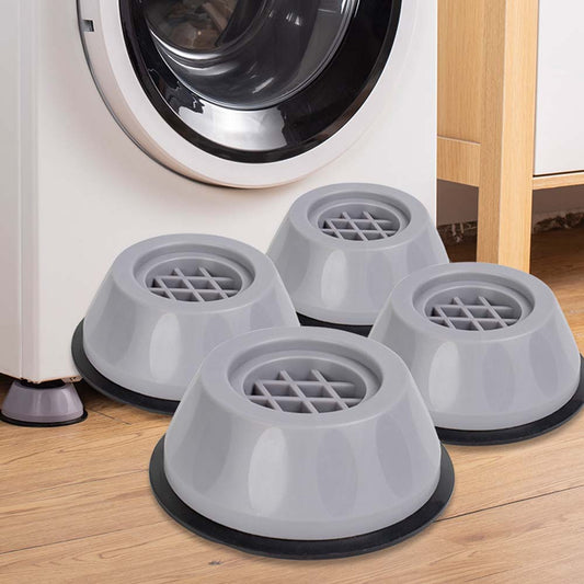 Universal rubber anti-vibration pads for washing machine legs.