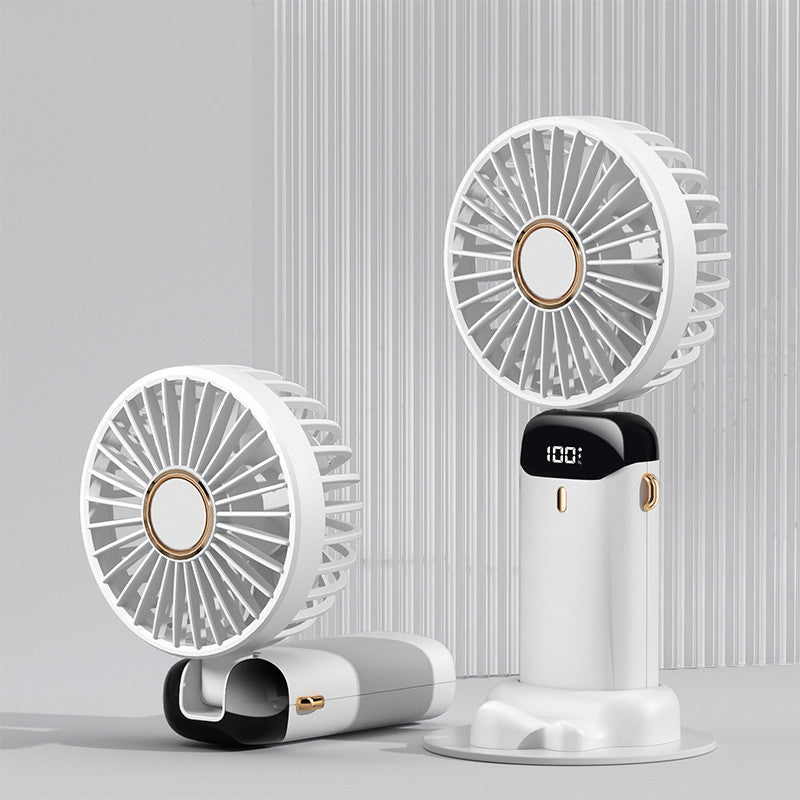 Mini ventilador eléctrico portátil con pantalla digital USB