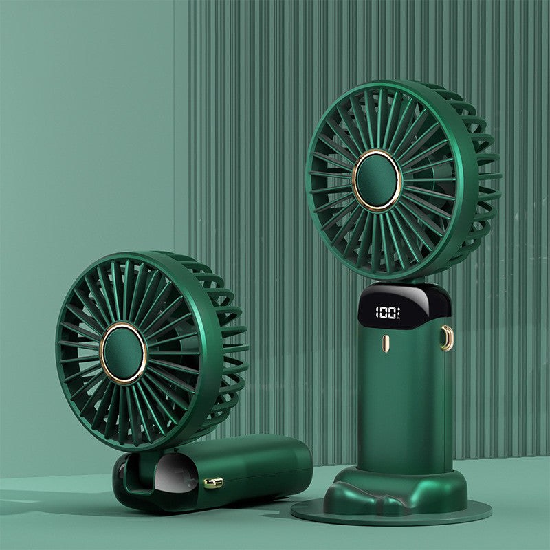 Mini ventilador eléctrico portátil con pantalla digital USB