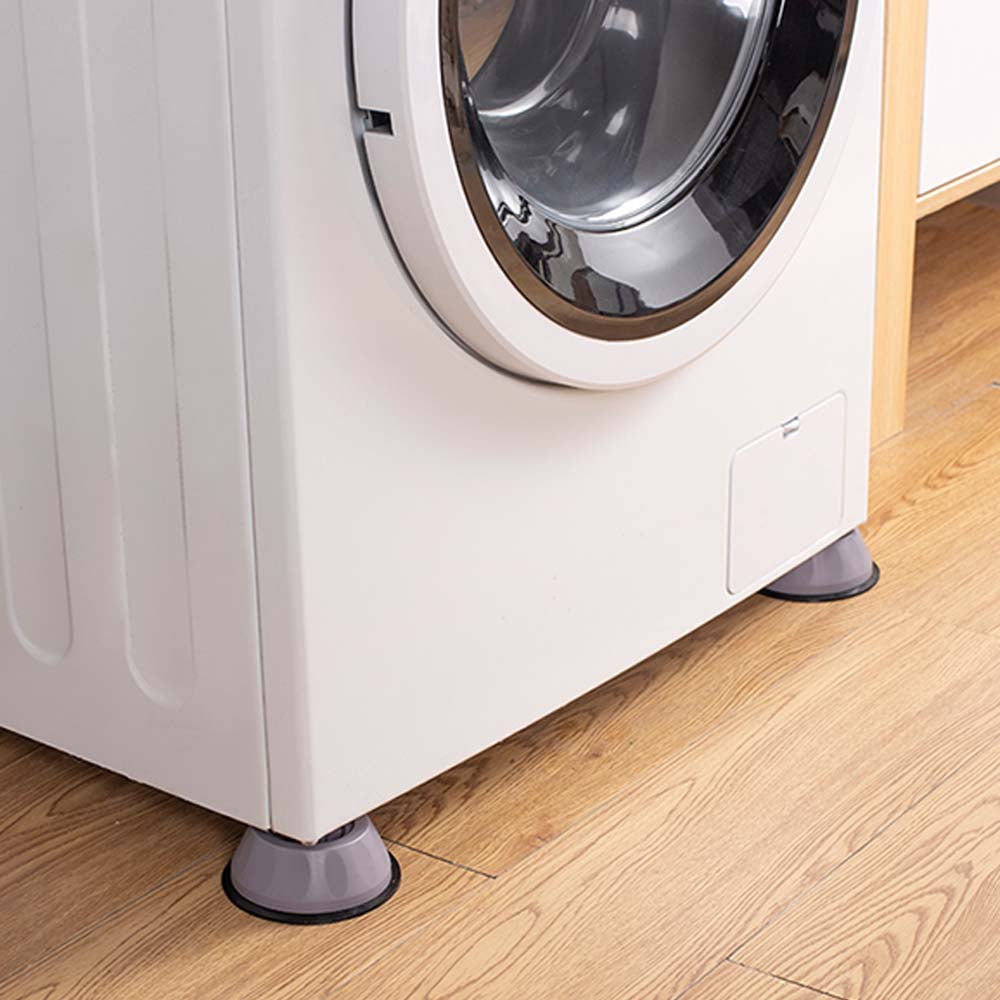 Universal rubber anti-vibration pads for washing machine legs.